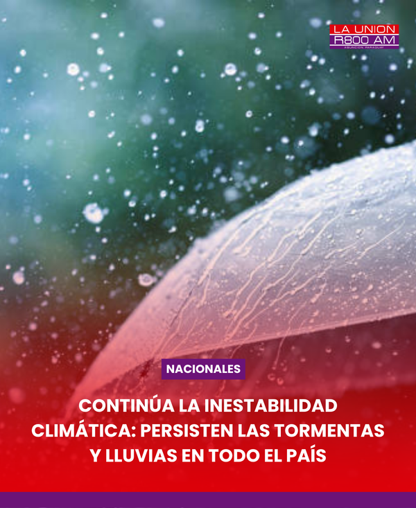 Continúa la inestabilidad climática: Persisten las tormentas y lluvias en todo el país