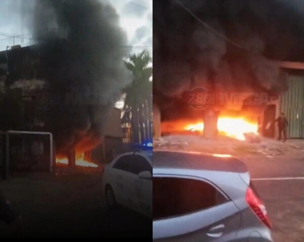 Importante incendio en un depósito cercano al Mercado de Abasto moviliza a bomberos