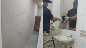 Policía indaga nueva amenaza de tiroteo escrita en el baño de un colegio de Capiatá