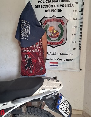 Recuperan moto robada y detienen a sospechoso en Asunción | Unicanal