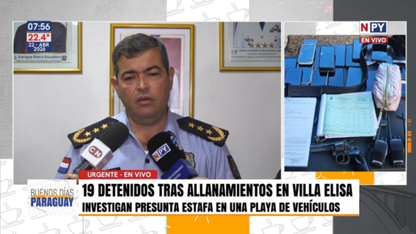 Allanan playa de autos en Villa Elisa e investigan presunta estafa en la venta de vehículos