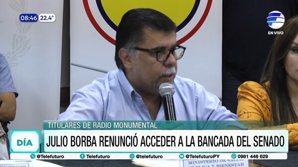 Julio Borba rechaza asumir banca en el Senado