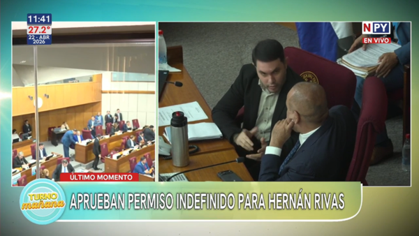 Senadores aprueban permiso indefinido para Hernán Rivas