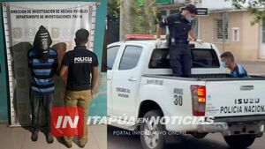 SE OCULTÓ EN UN ALCANTARILLADO Y FUE CAPTURADO TRAS PERSECUCIÓN POLICIAL