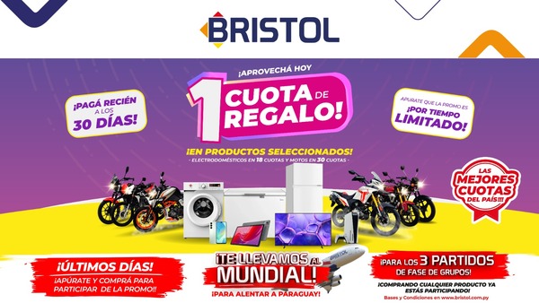 Bristol lanza beneficio exclusivo de “Cuota de Regalo” para sus clientes - 5Días