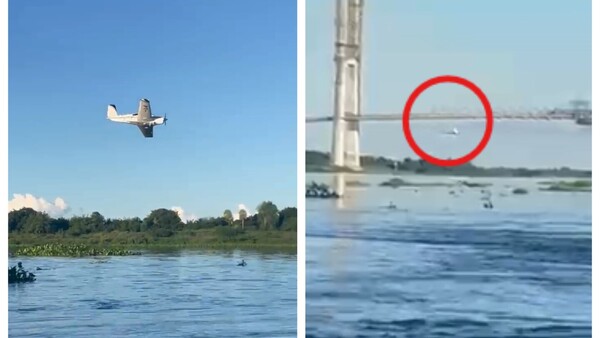 [VIDEO] Imprudencia total: Avioneta fue captada haciendo piruetas bajo puente