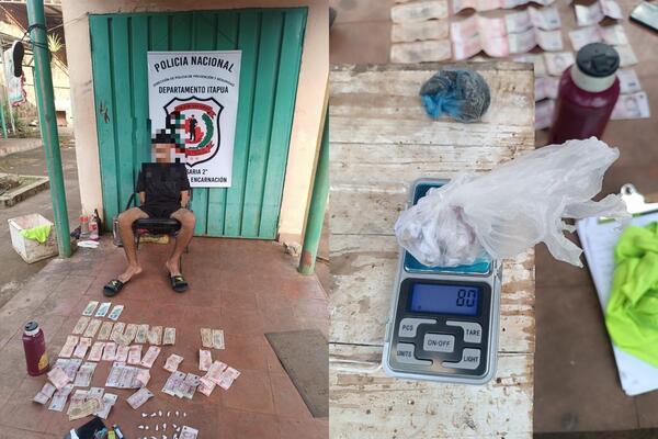 Operativo policial en Encarnación resulta en la captura de un presunto microtraficante