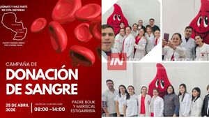 CAMPAÑA DE DONACIÓN DE SANGRE EN ENCARNACIÓN BUSCA ABASTECER AL HEMOCENTRO