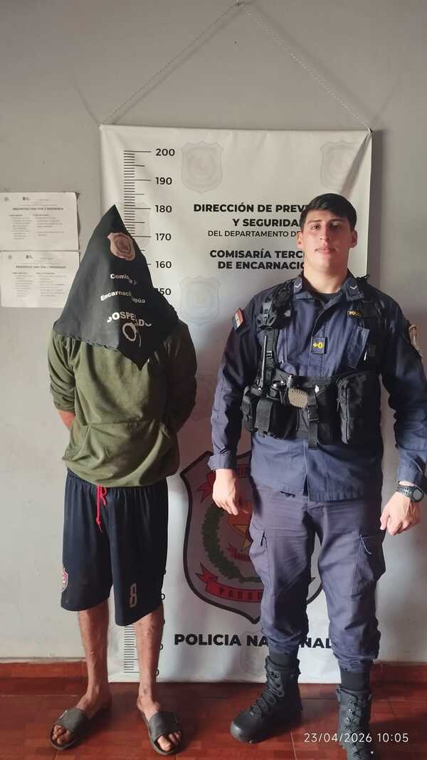 Aprehenden a hombre por presunto intento de hurto en la Costanera de Encarnación