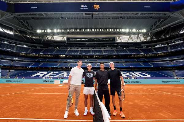 El Bernabéu se transforma en tierra batida: Nadal y Sinner “toman” el templo blanco - Tenis - ABC Color