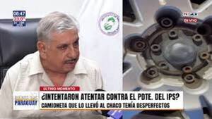 Vehículo en el que viajaba titular del IPS sufrió un llamativo desperfecto