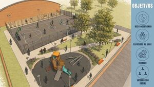 Capitán Miranda proyecta moderna cancha multifuncional con graderías