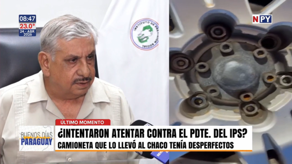 ¿Intentaron atentar contra el presidente del IPS? Camioneta en la que viajaba al Chaco presentó desperfectos