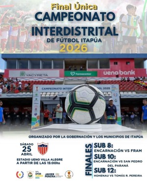 Finales del Interdistrital Infantil se juegan este sábado en Encarnación