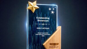 Geely es reconocida a nivel internacional con el premio “Outstanding Showroom”