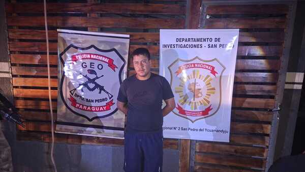 Detienen a presunto implicado en robo agravado durante allanamiento en San Pedro