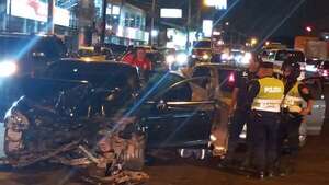 Ñemby: cuádruple choque sobre ex-Acceso Sur deja solo heridos leves - Policiales - ABC Color