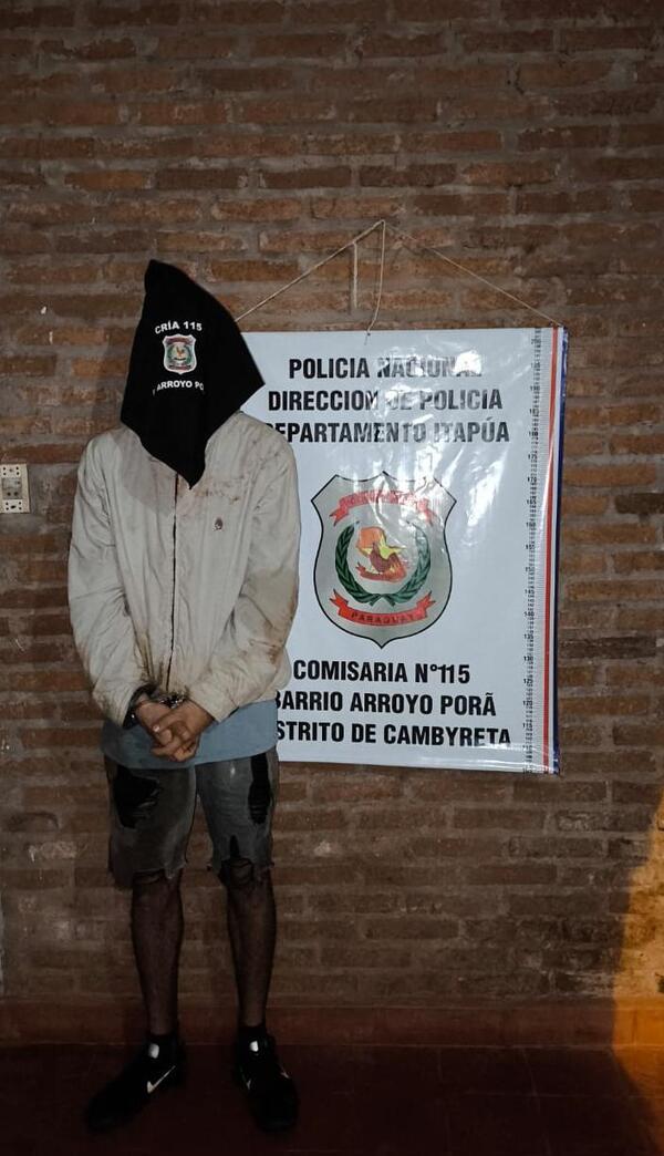 Detienen a sospechoso de hurto tras persecución y resistencia en Arroyo Porá