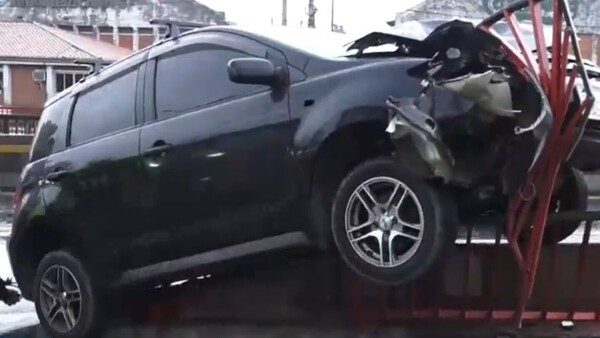 Chocó contra la baranda del viaducto cuando se durmió al volante