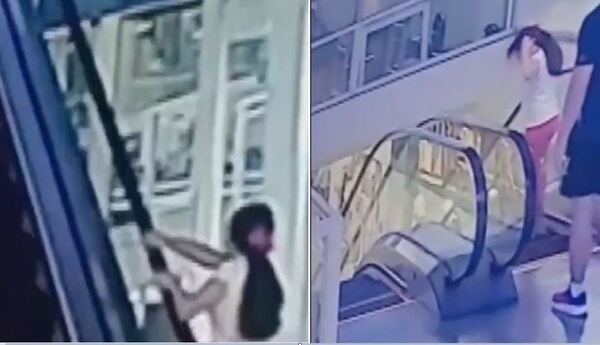 Niña cayó de una escalera mecánica en Villa Elisa