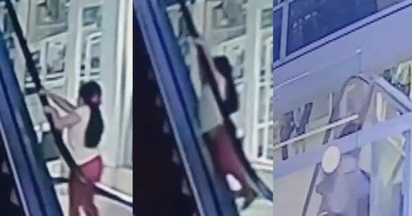 La Nación / Niña cayó seis metros por atajarse a baranda de escalera mecánica en Villa Elisa