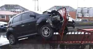 La Nación / Conductor se quedó dormido y chocó contra un viaducto de Madame Lynch