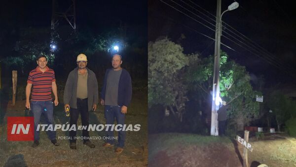 AVANZAN TRABAJOS DE MEJORAMIENTO DE ALUMBRADO PÚBLICO EN NUEVA ALBORADA