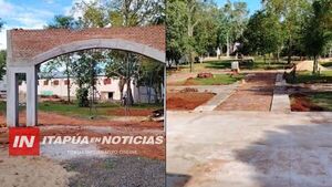 AVANZAN OBRAS DE LA SEGUNDA ETAPA EN LA PLAZA CENTRAL DE TRINIDAD