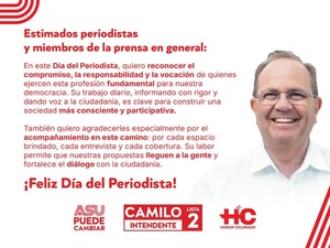 Camilo felicita a los periodistas en su día - ADN Digital