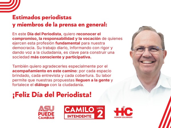 Camilo felicita a los periodistas en su día - ADN Digital