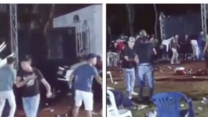 Rezaron a San Jorge, pero la fiesta acabó en moquete pu