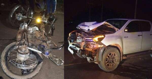 Diario HOY | Camioneta choca contra motocicleta y deja tres fallecidos en Curuguaty