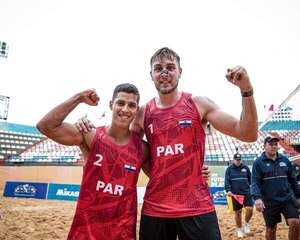 Giuliano Massare y Gonzalo Melgarejo se quedan con la plata en el Sudamericano de vóley playa en el COP - Polideportivo - ABC Color