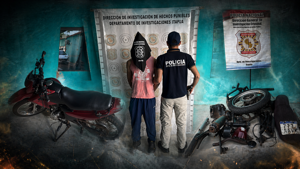  DETIENEN A JOVEN Y RECUPERAN PARTES DE MOTOCICLETA HURTADA