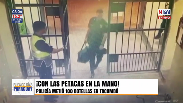"El precio adentro se multiplica por cinco": Comisario sorprendido ingresando alcohol a Tacumbú