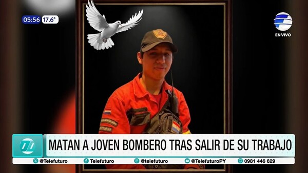 Asesinan a joven bombero al salir de su trabajo
