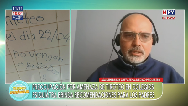 Amenazas de tiroteos en colegios: psiquiatra recomienda medidas de contención y prevención