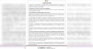 Diario HOY | MITIC desmiente publicaciones de ABC sobre pautas digitales y niega vínculos con empresa