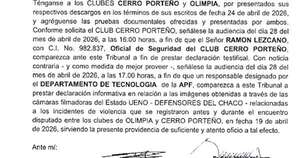 La Nación / Oficial de seguridad de Cerro declara hoy