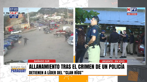 Detienen al líder del "Clan Ríos" en megaoperativo en el Bañado Sur