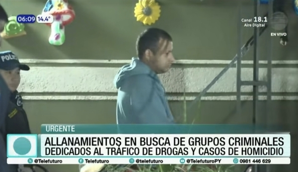 Cae presunto líder del clan Ríos durante siete allanamientos en Cateura