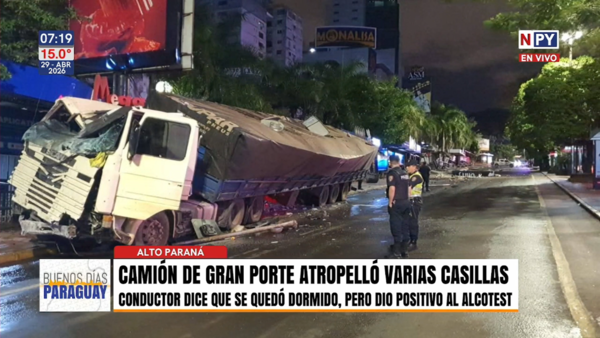 Accidente en Ciudad del Este: conductor alcoholizado provoca cuantiosos daños materiales