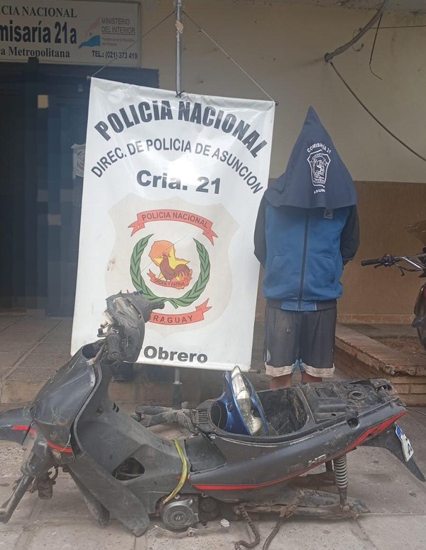 Joven con arresto domiciliario hurtó y desarmó moto de su vecino - trece