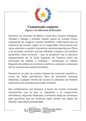 Paraguay se suma a países que denuncian presión de China sobre Panamá - ADN Digital