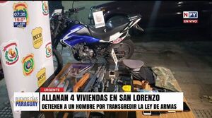 Incautan armas, municiones y explosivos en allanamientos simultáneos en San Lorenzo