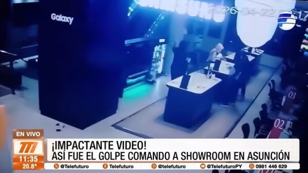 ¡Impactante! Así fue el golpe comando a showroom en Asunción