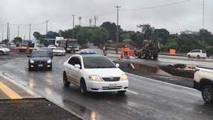 Avanzan obras del viaducto en el kilómetro 10 de Ciudad del Este con nueva fase de desvíos vehiculares