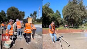 CAMBYRETÁ AVANZA EN LA CONSTRUCCIÓN DE NUEVA PLAZA DEPORTIVA EN ARROYO PORÃ