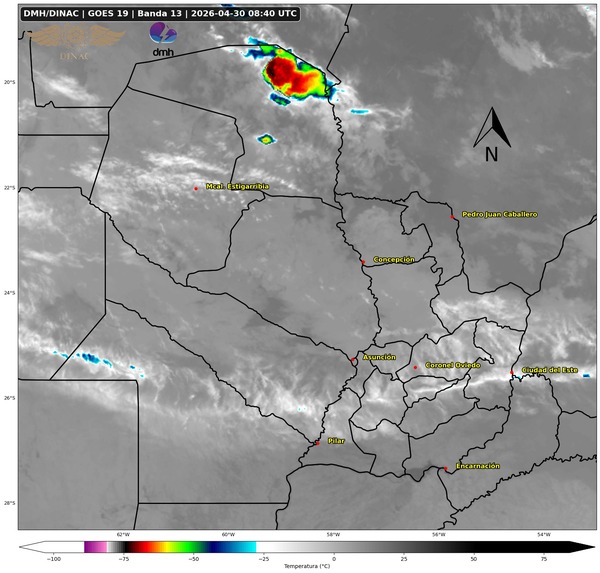 Meteorología emite aviso especial por tormentas severas para Alto Paraguay