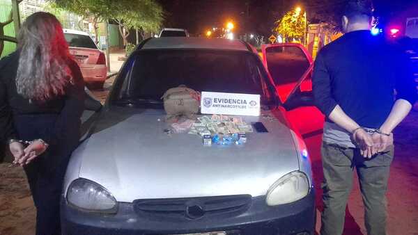 Caaguazú: "Patrulla Gigante" arroja detención de una pareja con drogas